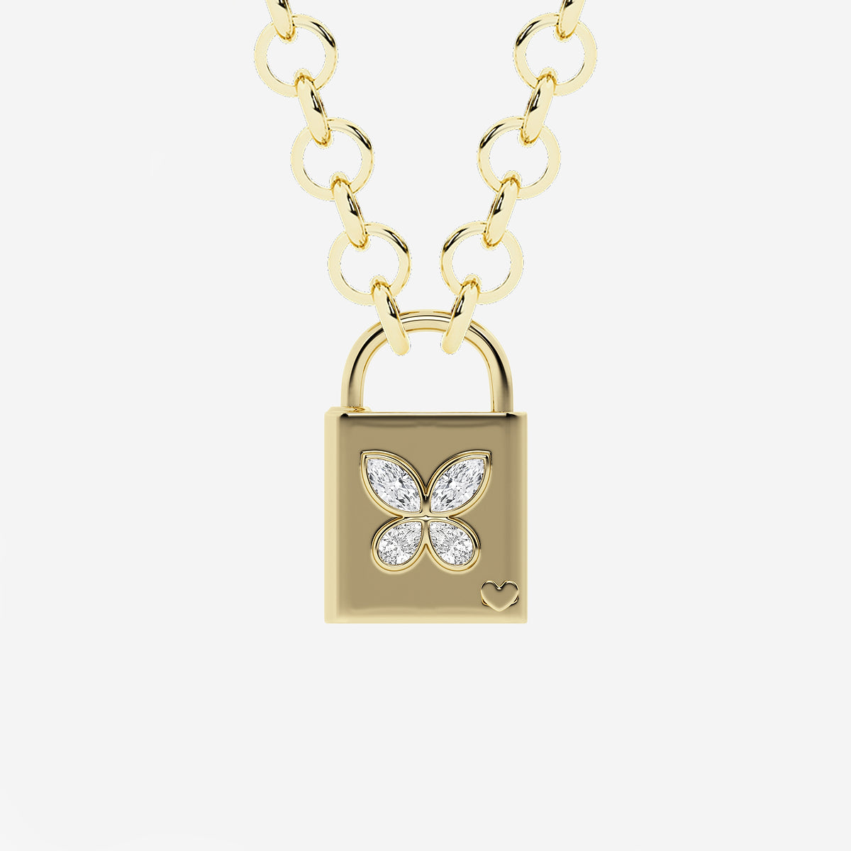 Mirabeau Multi-Shape Lab Grown Diamond Butterfly Lock Pendant