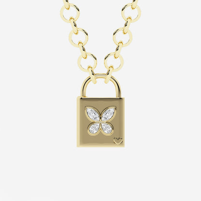 Mirabeau Multi-Shape Lab Grown Diamond Butterfly Lock Pendant
