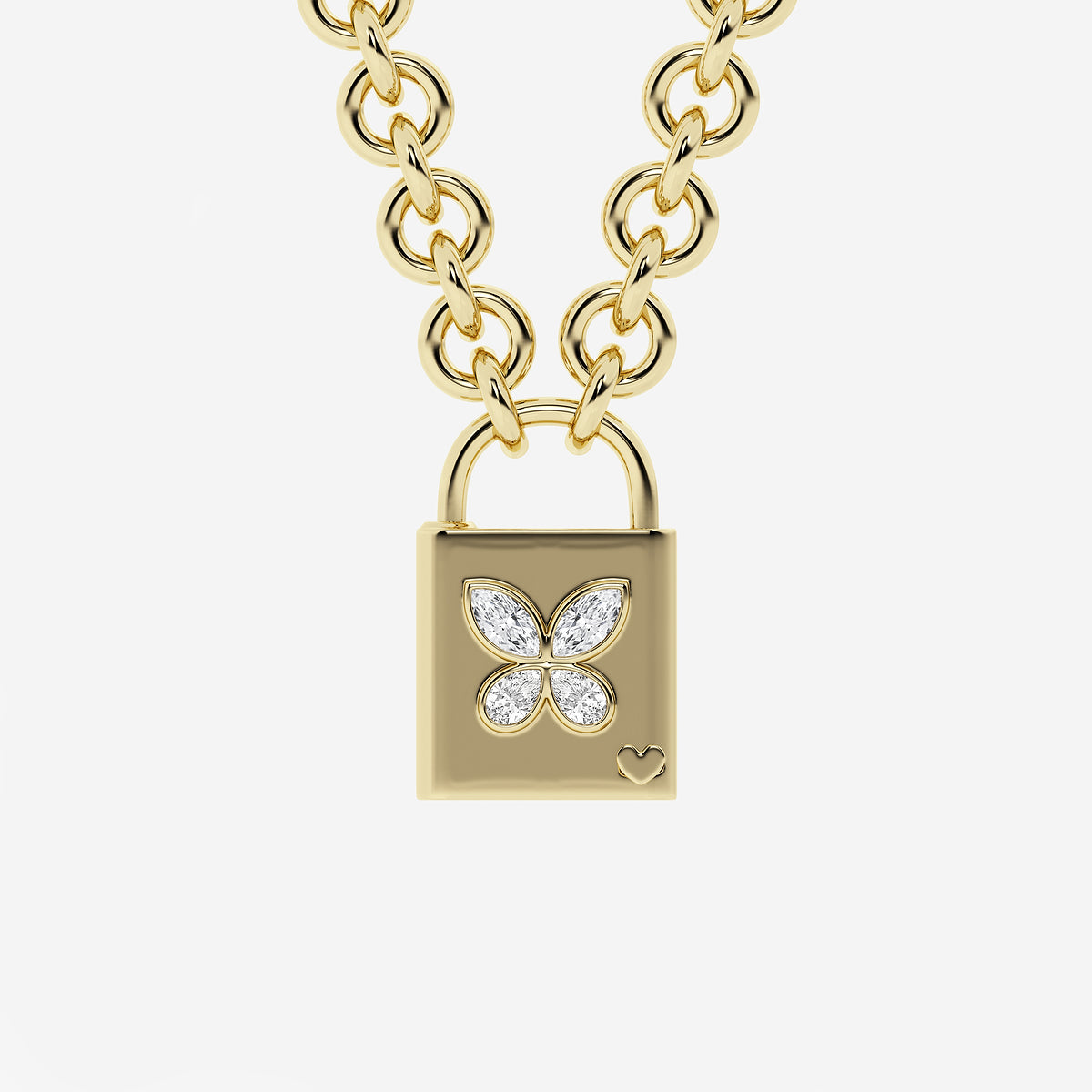 Mirabeau Multi-Shape Lab Grown Diamond Butterfly Lock Pendant