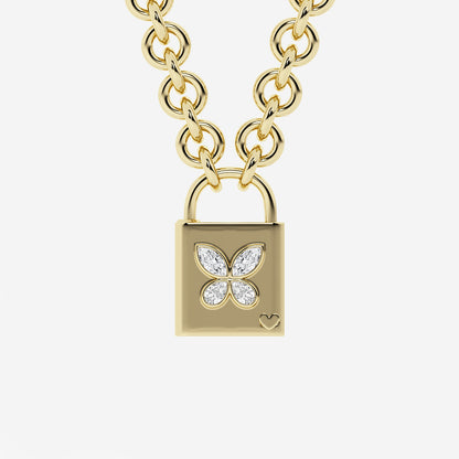 Mirabeau Multi-Shape Lab Grown Diamond Butterfly Lock Pendant