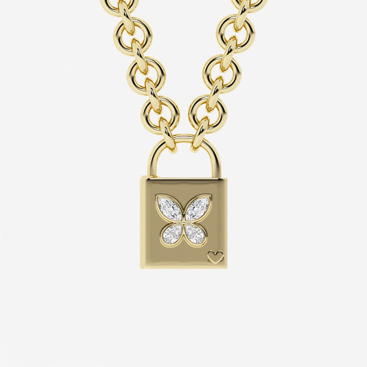 Mirabeau Multi-Shape Lab Grown Diamond Butterfly Lock Pendant