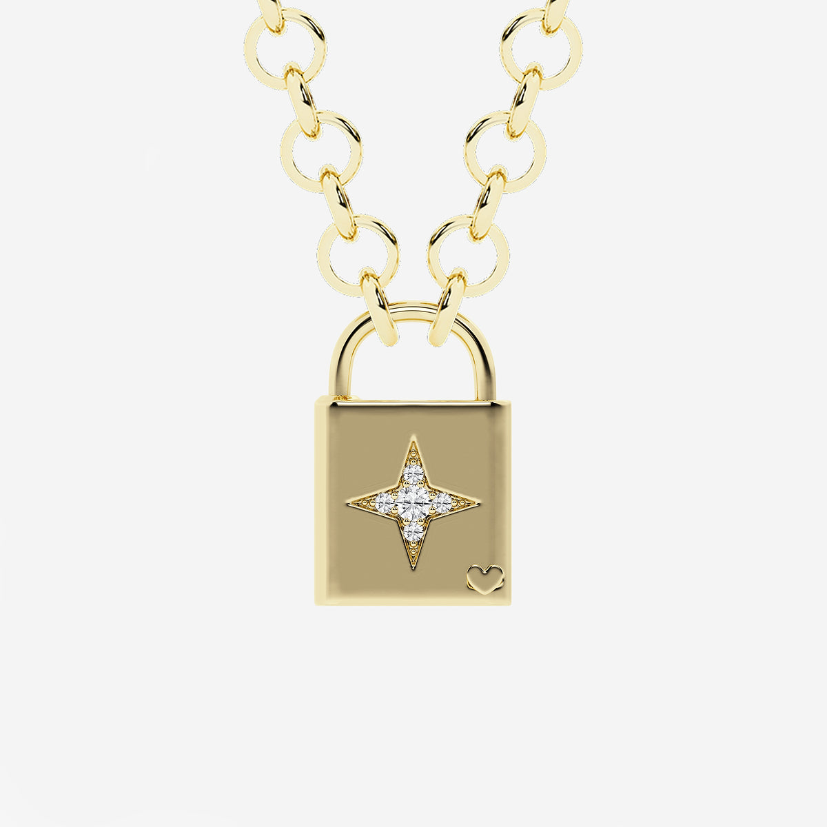 Alcantara Diamond Shooting Star Lock Pendant