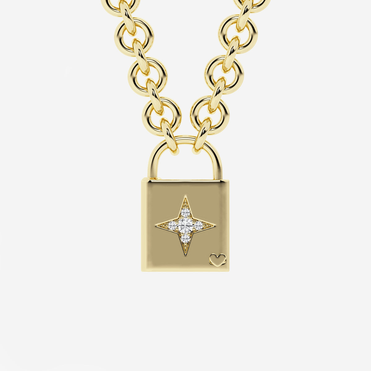 Alcantara Diamond Shooting Star Lock Pendant