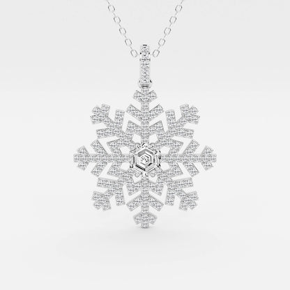 Hexagon Diamond Snowflake Pendant