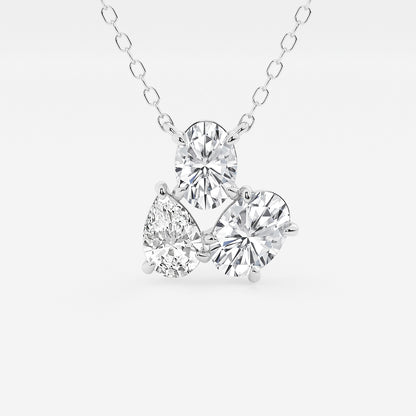 Mosaic Oval & Pear Diamond Pendant
