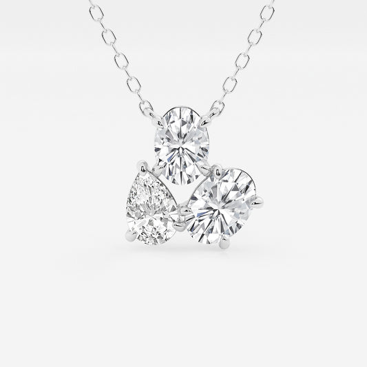 Mosaic Oval & Pear Diamond Pendant