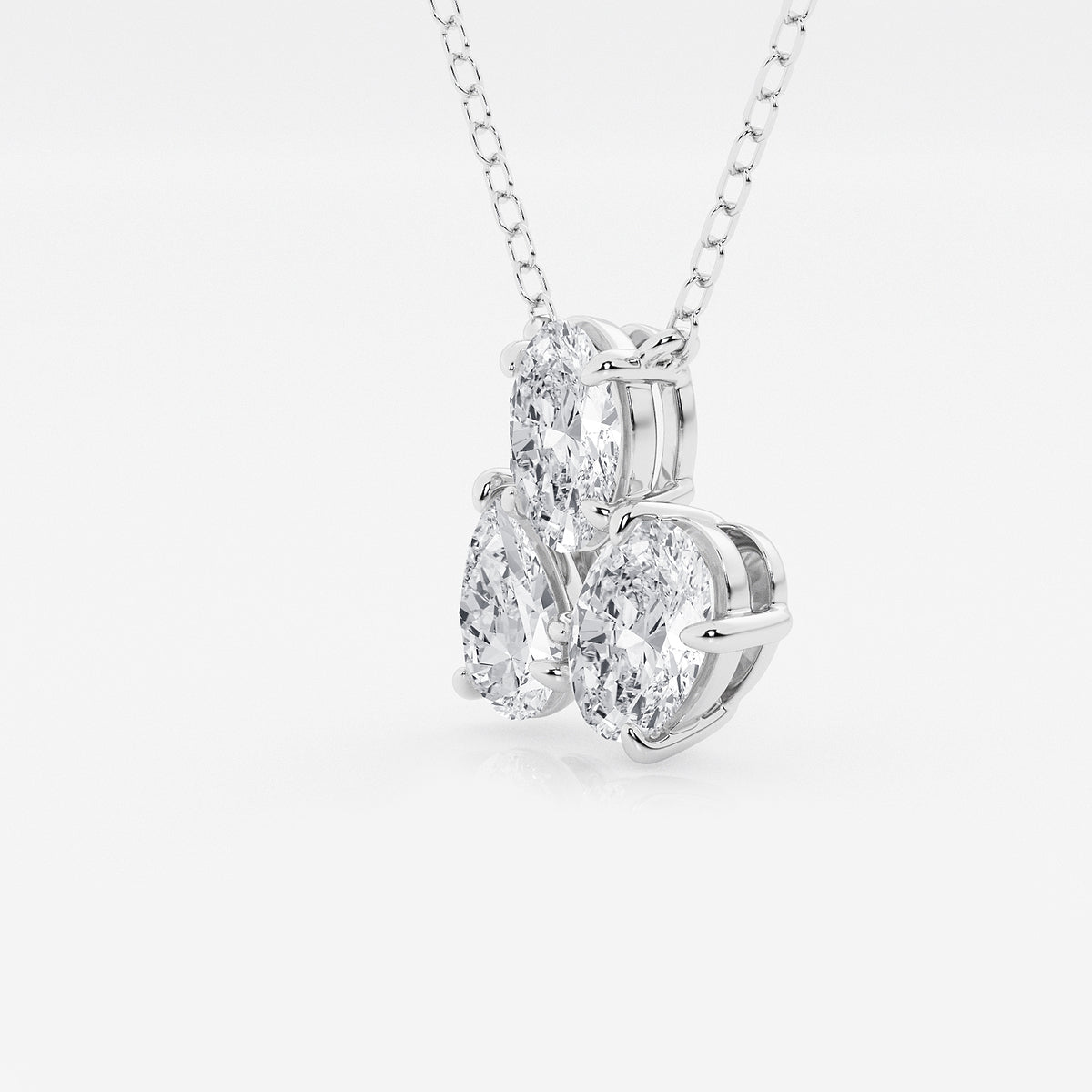 Mosaic Oval & Pear Diamond Pendant