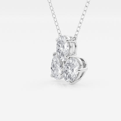 Mosaic Oval & Pear Diamond Pendant