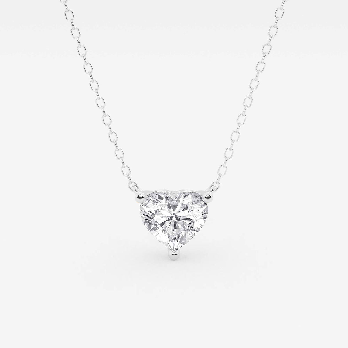 Heart Diamond Solitaire Pendant