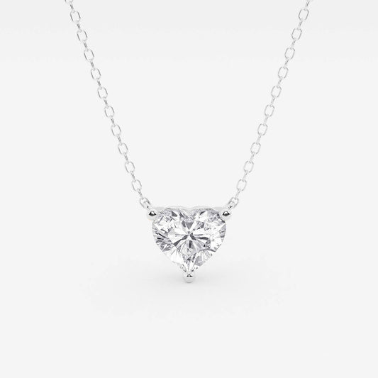 Heart Diamond Solitaire Pendant