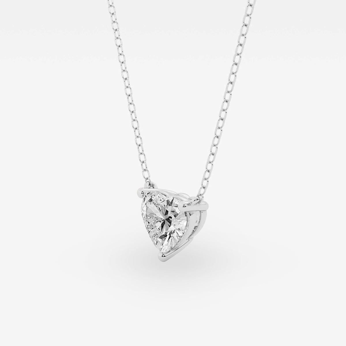 Heart Diamond Solitaire Pendant