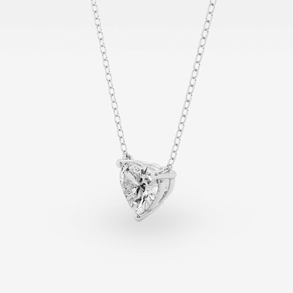 Heart Diamond Solitaire Pendant