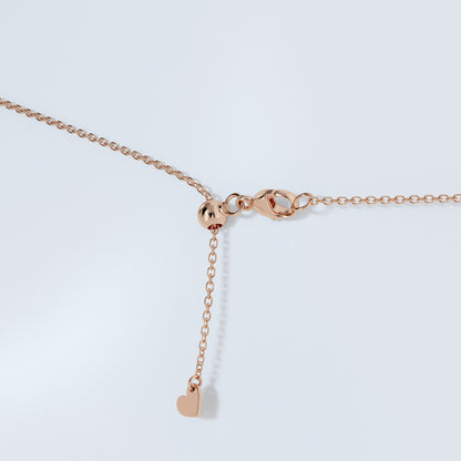 Round Diamond Infinity Pendant with Adjustable Chain in 14K Rose Gold - 1 CTW | DE, VS1
