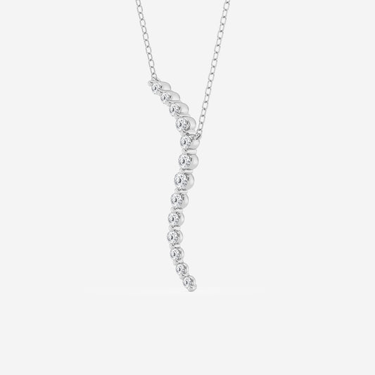 Curved Floating Diamond Pendant