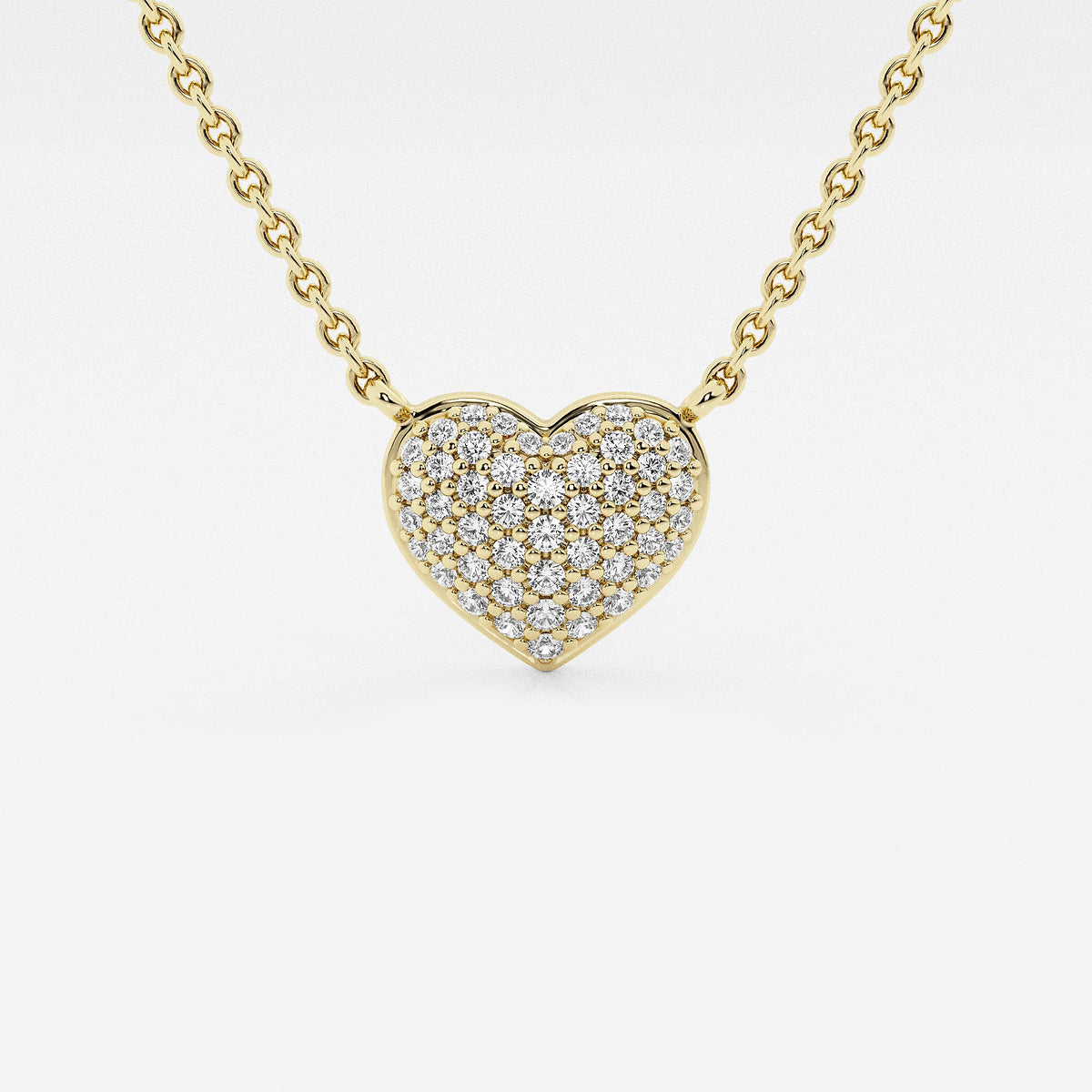 Diamond Petite Pavé Heart Pendant