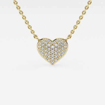 Diamond Petite Pavé Heart Pendant