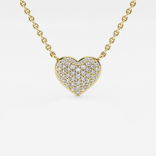 Diamond Petite Pavé Heart Pendant