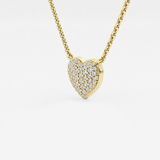 Diamond Petite Pavé Heart Pendant