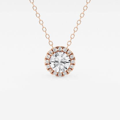 Round Diamond Halo Pendant