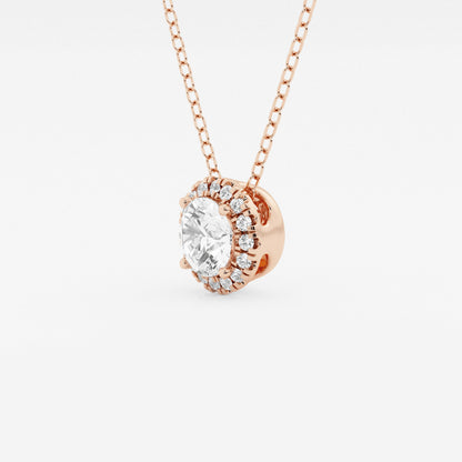 Round Diamond Halo Pendant