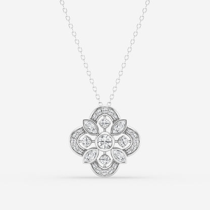 Round & Marquise Diamond Vintage Pendant
