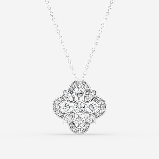 Round & Marquise Diamond Vintage Pendant