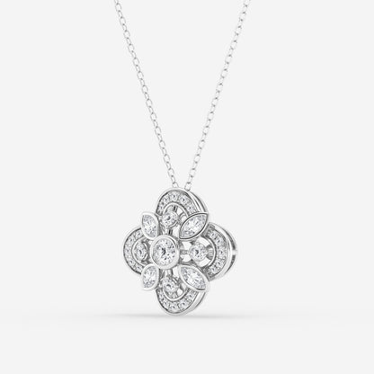 Round & Marquise Diamond Vintage Pendant