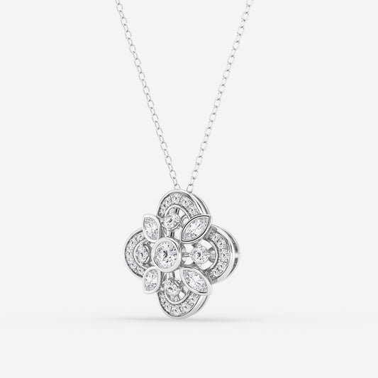 Round & Marquise Diamond Vintage Pendant