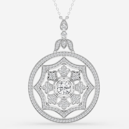 Round Diamond Vintage Pendant