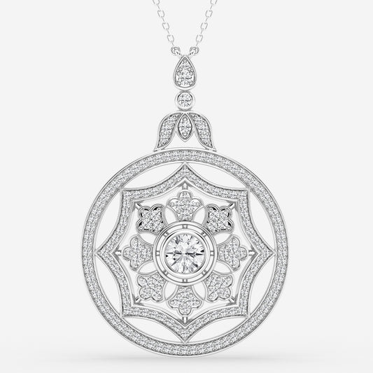Round Diamond Vintage Pendant