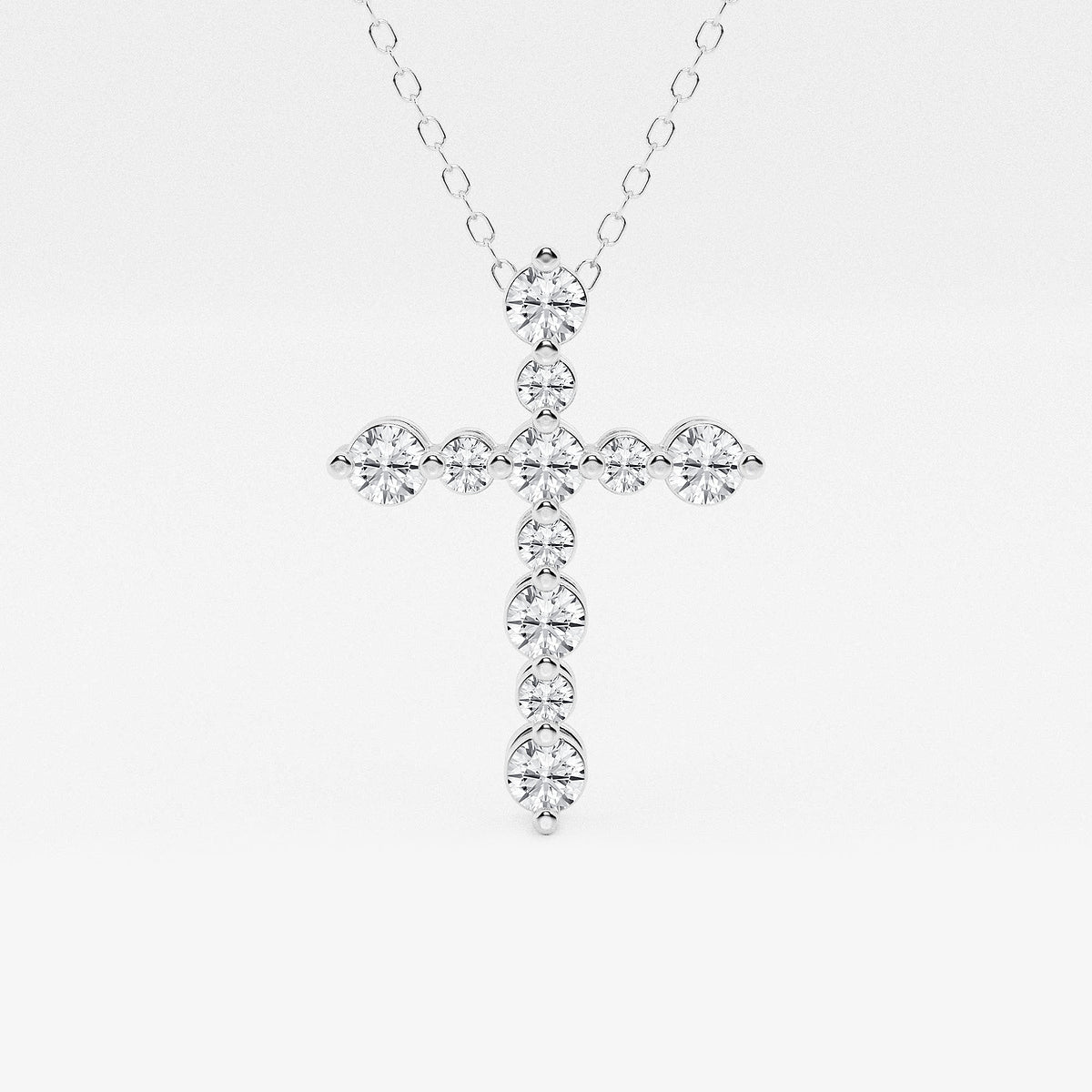 Floating Cross Diamond Pendant