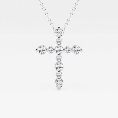 Floating Cross Diamond Pendant