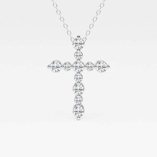Floating Cross Diamond Pendant