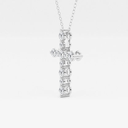 Floating Cross Diamond Pendant