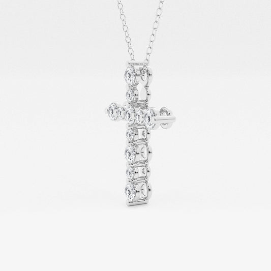 Floating Cross Diamond Pendant
