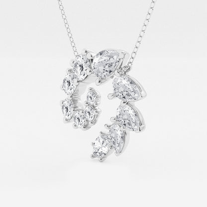 Multi-Shape Diamond Swirl Pendant