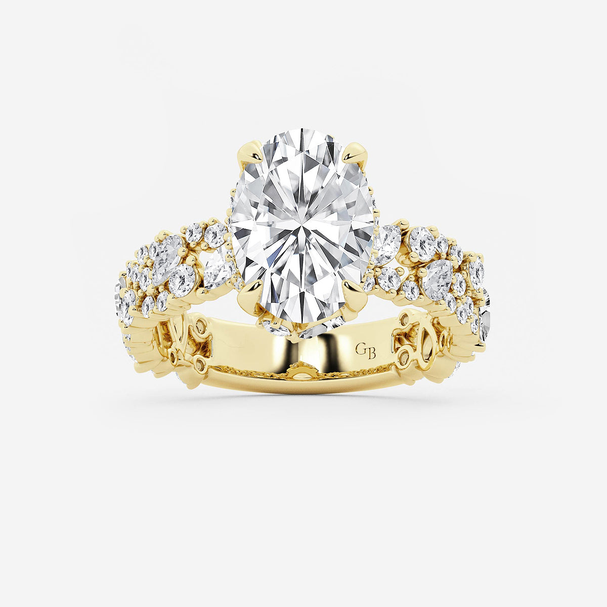 Remi Multi-Shape Diamond Scatter Fancy Side Stone Ring in 14K Yellow Gold - 4.37 CTW
