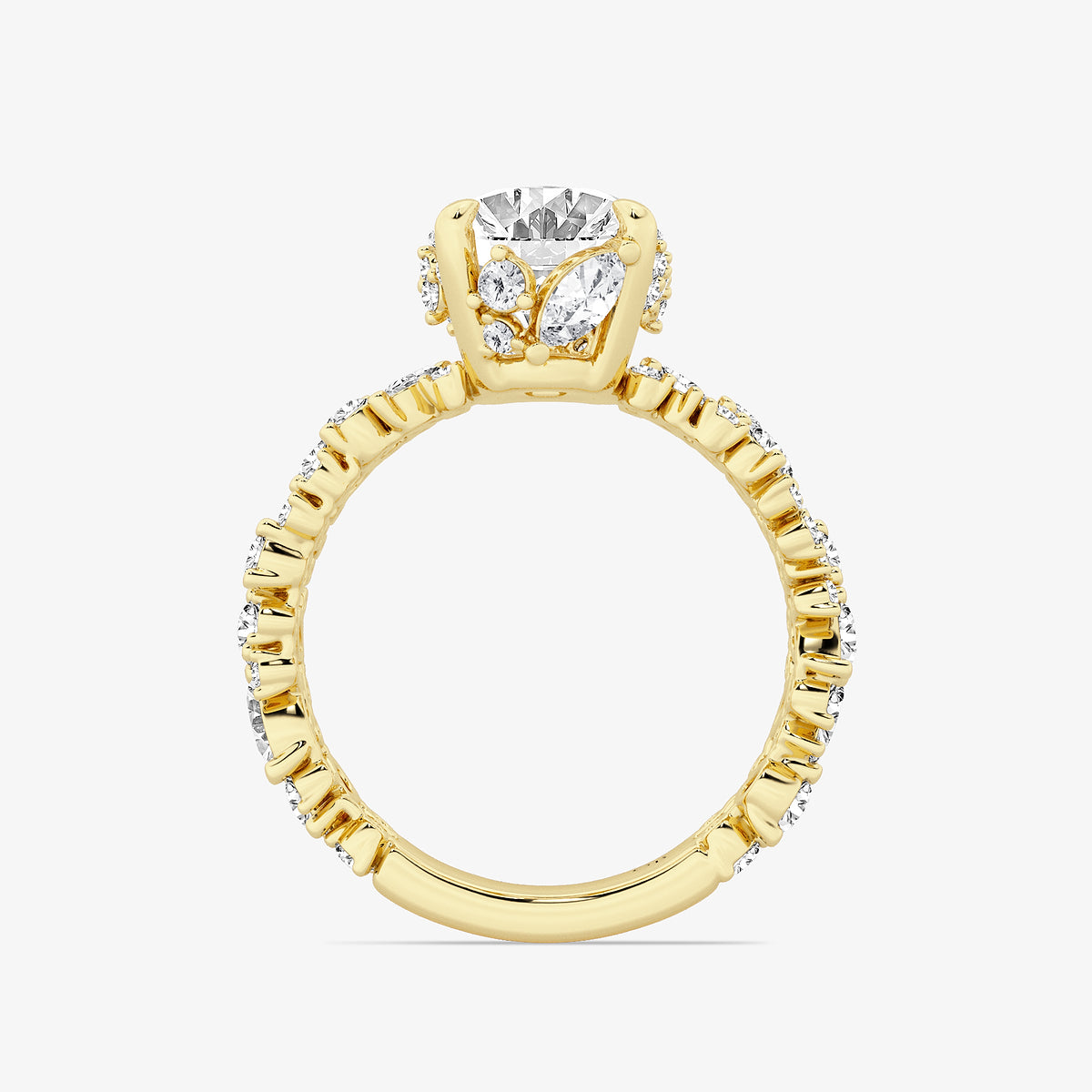Remi Multi-Shape Diamond Scatter Fancy Side Stone Ring in 14K Yellow Gold - 4.37 CTW