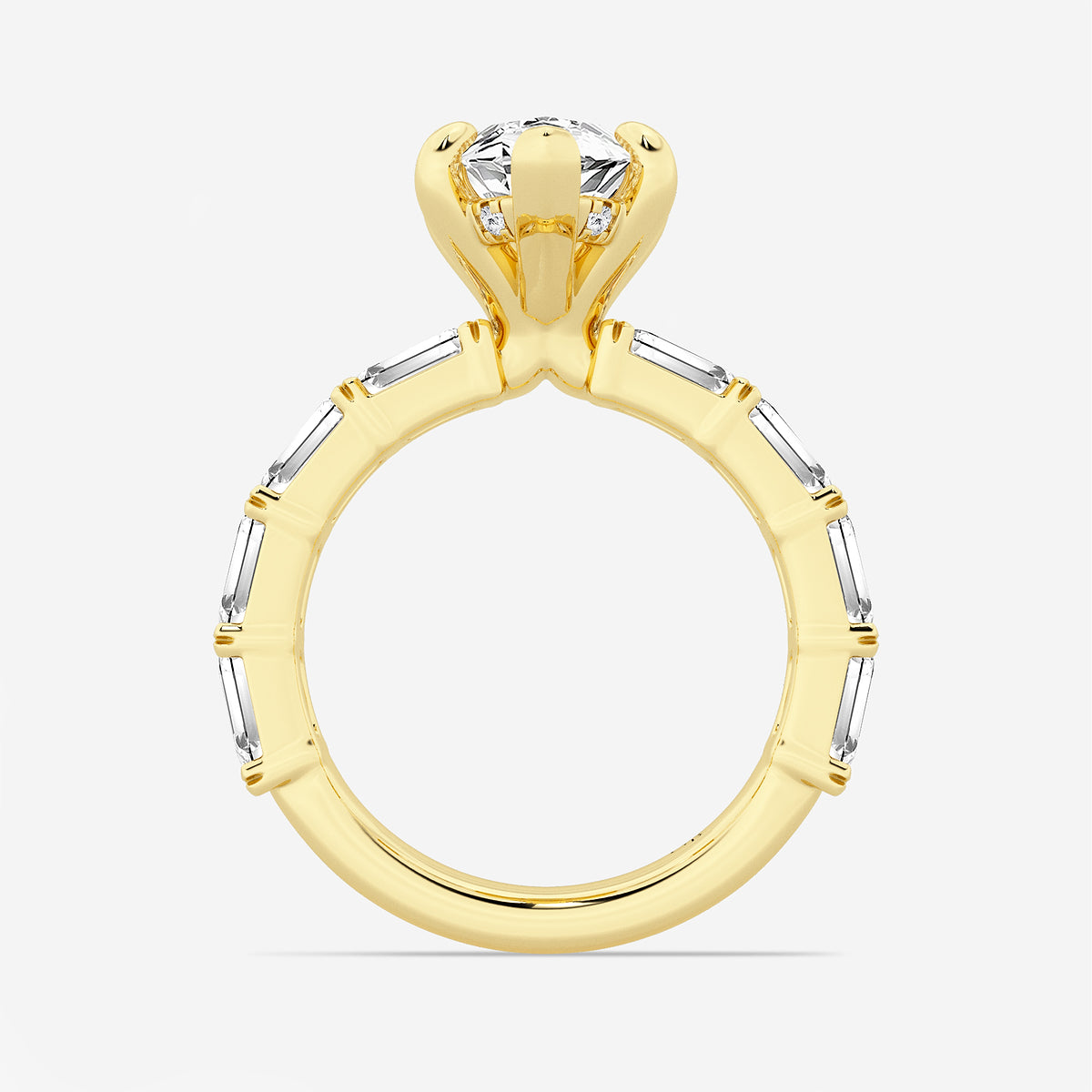 Aria Elongated Cushion Diamond Solitaire Ring