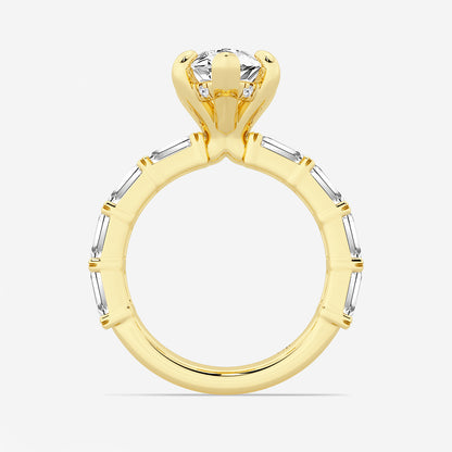 Aria Elongated Cushion Diamond Solitaire Ring