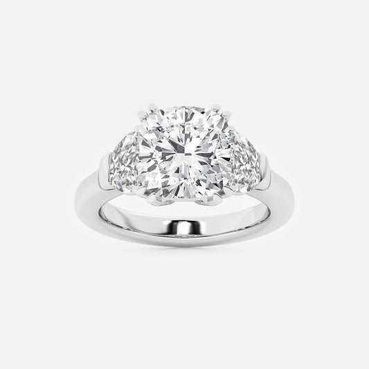 Diamond ring on a light gray background