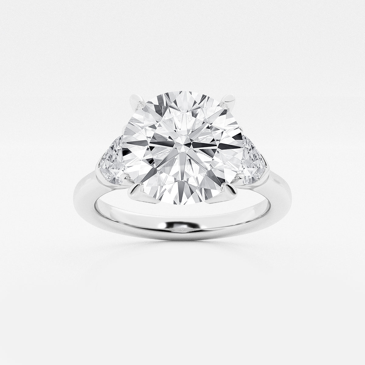 Diamond ring on a light gray background