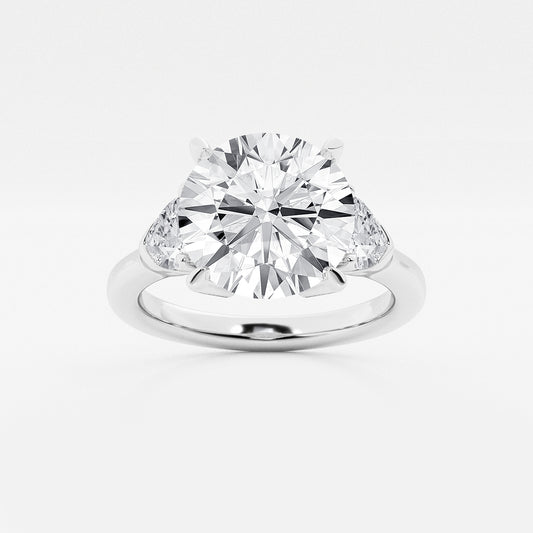 Diamond ring on a light gray background