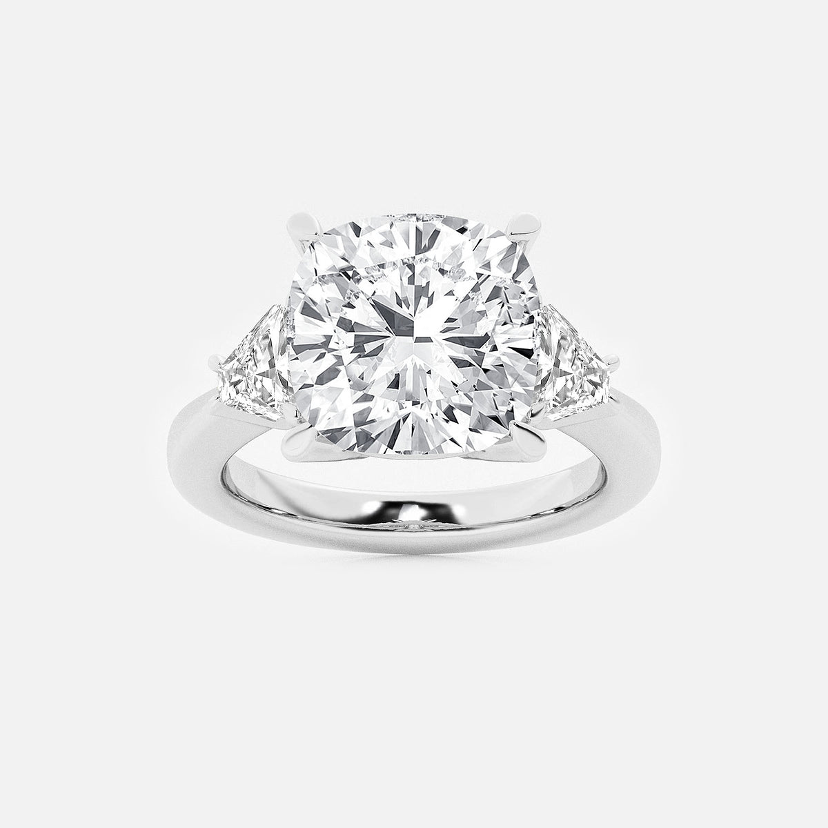 Diamond ring on a light gray background