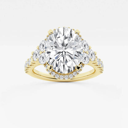 Nebula 4 ctw Oval Lab Grown Diamond Halo Engagement Ring