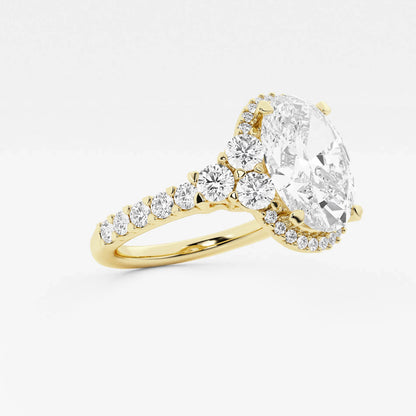 Nebula 4 ctw Oval Lab Grown Diamond Halo Engagement Ring
