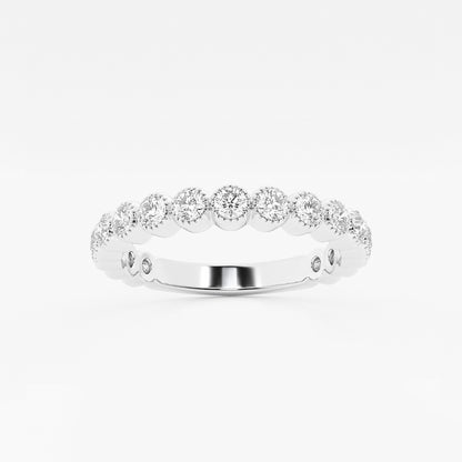 Denise 1/3 ctw Round Lab Grown Diamond Milgrain Wedding Band