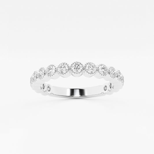 Denise 1/3 ctw Round Lab Grown Diamond Milgrain Wedding Band