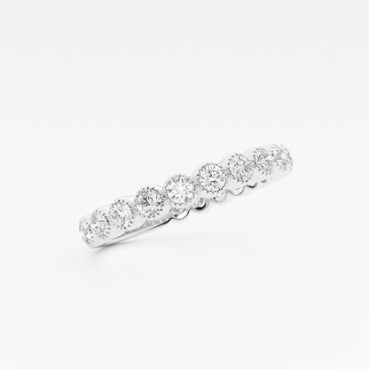 Denise 1/3 ctw Round Lab Grown Diamond Milgrain Wedding Band