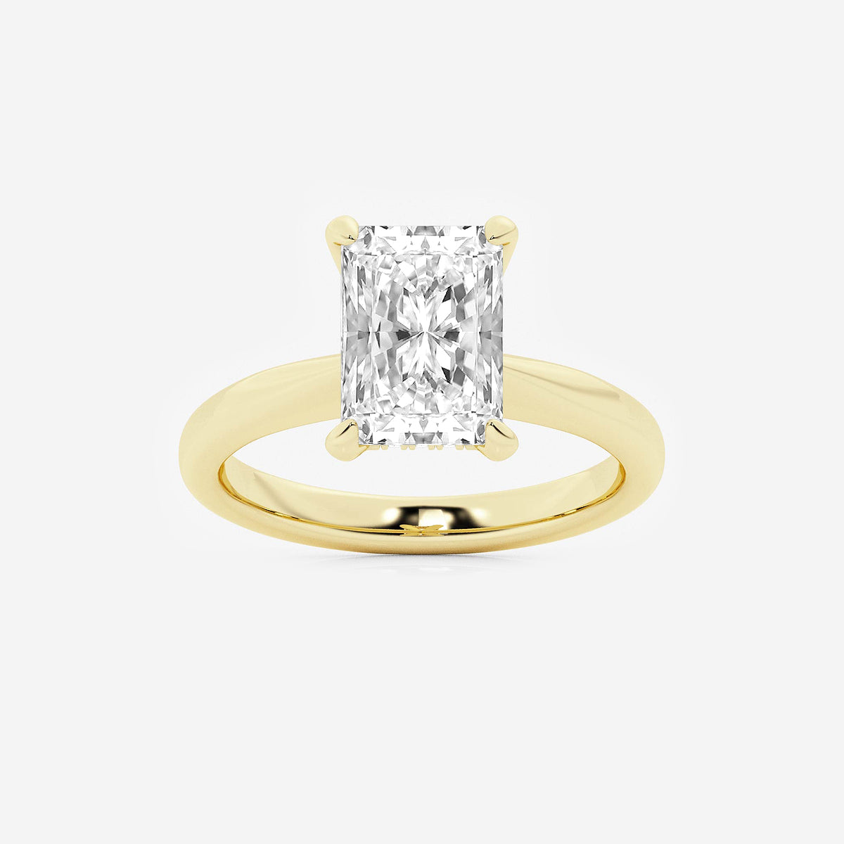 Briel Radiant Diamond Hidden Halo Engagement Ring in 14K Yellow Gold - 3.06 CTW